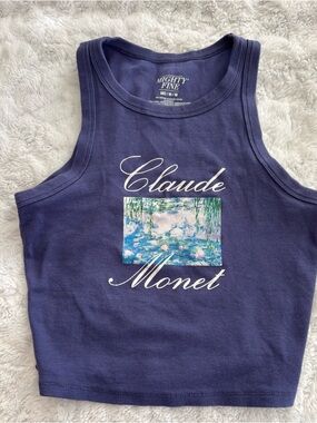 NWOT Mighty Fine Royal Purple Claude Monet Graphic Tank